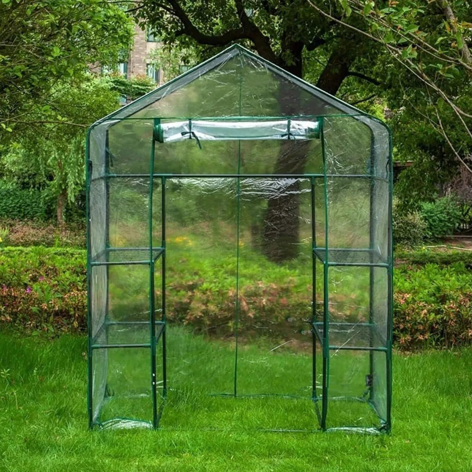 Garden Mile® Jardín crecer Walk In Invernadero Poly Cloche Seedling Tunnel Tomate para vegetales Fruta Planta Crecimiento Protección contra heladas Estación de plantación Tienda de campaña Propagador