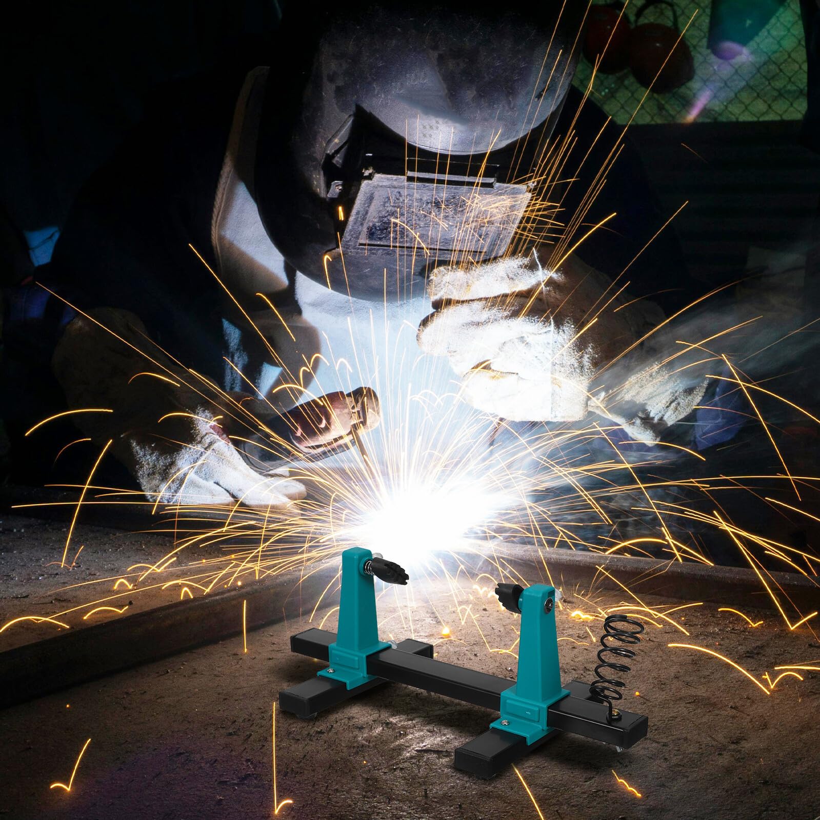 PRETYZOOM Supporto per Saldatura Terza Mano Morsetto Regolabile in Metallo e Plastica, Staffa per Riparazione Scheda Madre e Circuito, Supporto Multiangolo Porta Saldatore Integrato