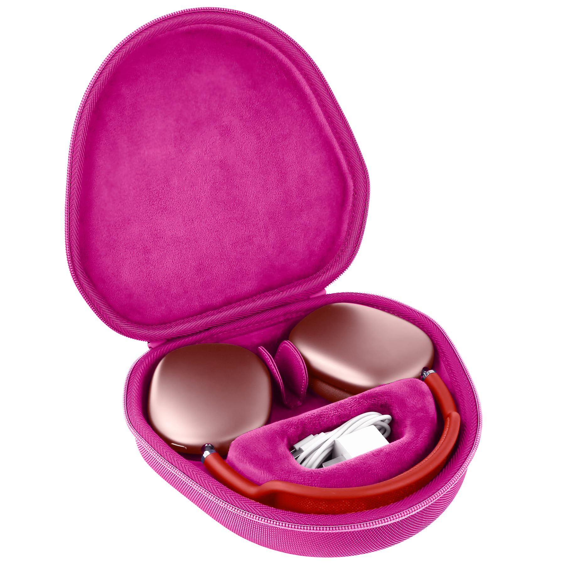 co2CREA Hard Case with Sleep Mode Replacement for Apple AirPods Max Wireless Over-Ear Headphones (Rose Case)