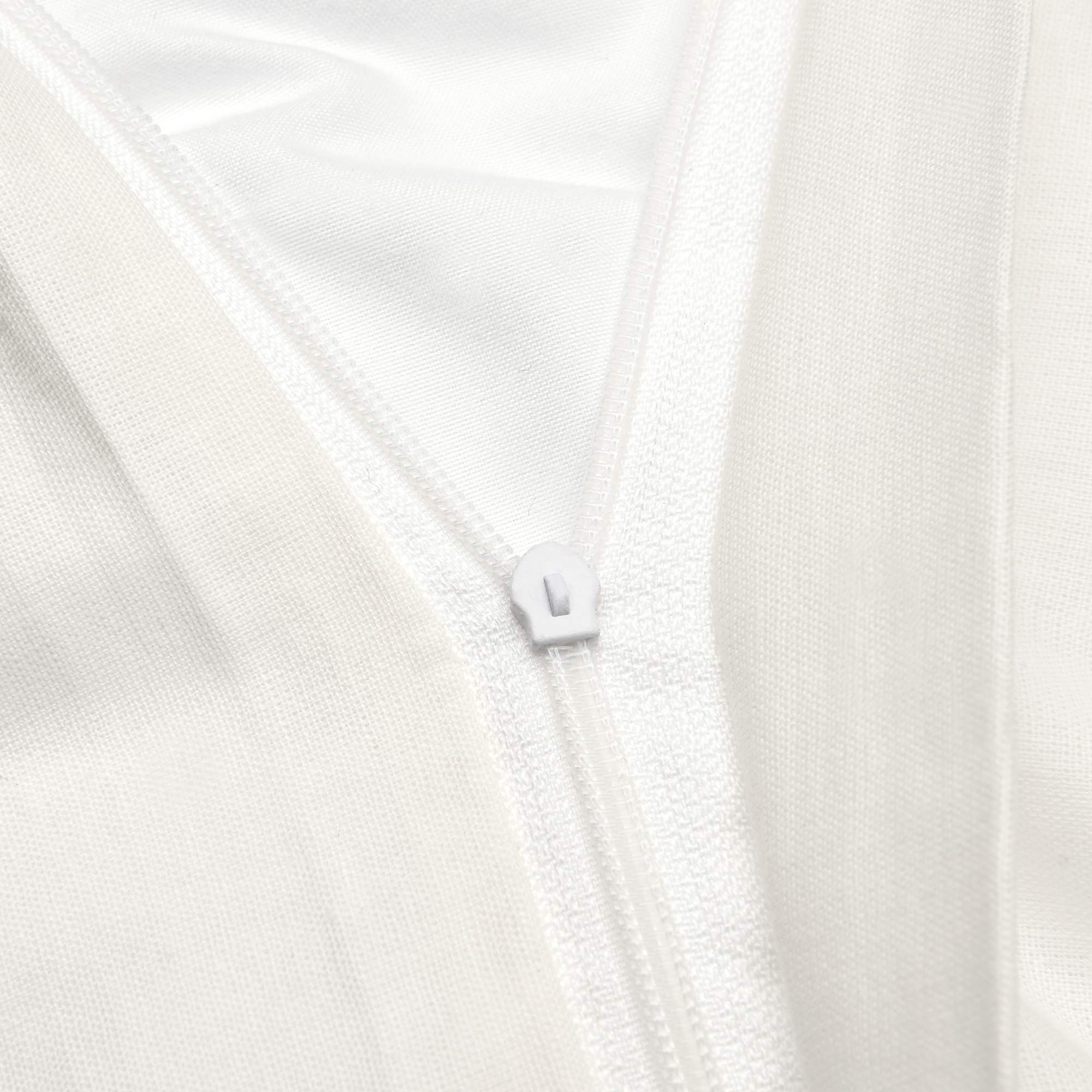 Beautissu Set di 2 copripiumino biancheria da letto singolo in 100% cotone | 135x200 bianco federa cuscino 80x80 dotato di cerniera renforcé Julie