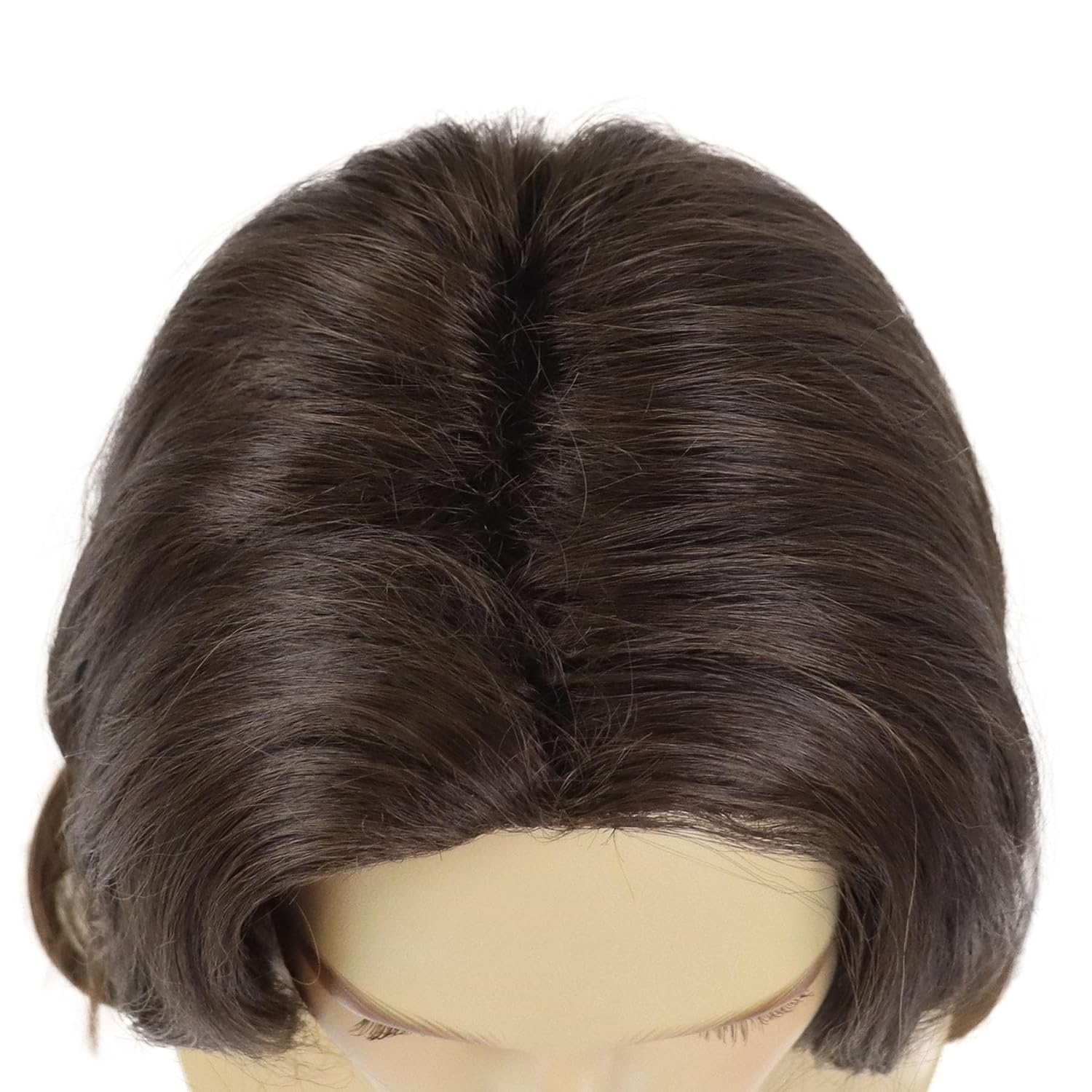 GNIMEGIL Sophisticated Long Wavy Cosplay Wig for Men in Rich Brown Natural Curly Wig Gentleman Halloween Costume Roleplay Wigs Brown in Synthetic Fiber