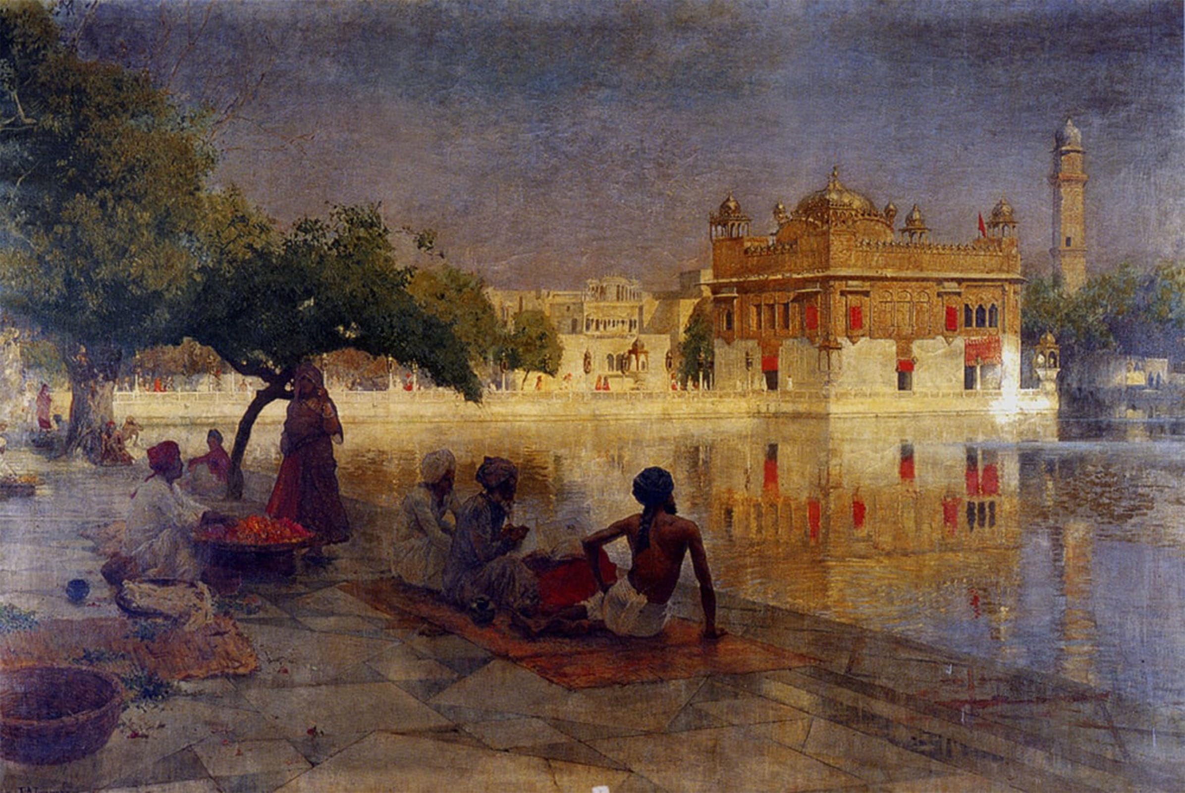 Posteriik No Frame Famous Animal Posters Vintage Picture The Golden Temple By Edwin Lord Weeks Modern Wall Decor For Home Decor 60X90cm
