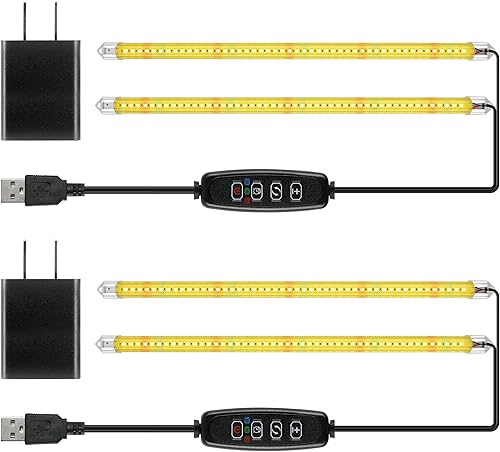 iPower Espectro completo de crecimiento de 20 W para plantas de interior con temporizador de encendidoapagado automático de 3912 horas, 10 niveles
