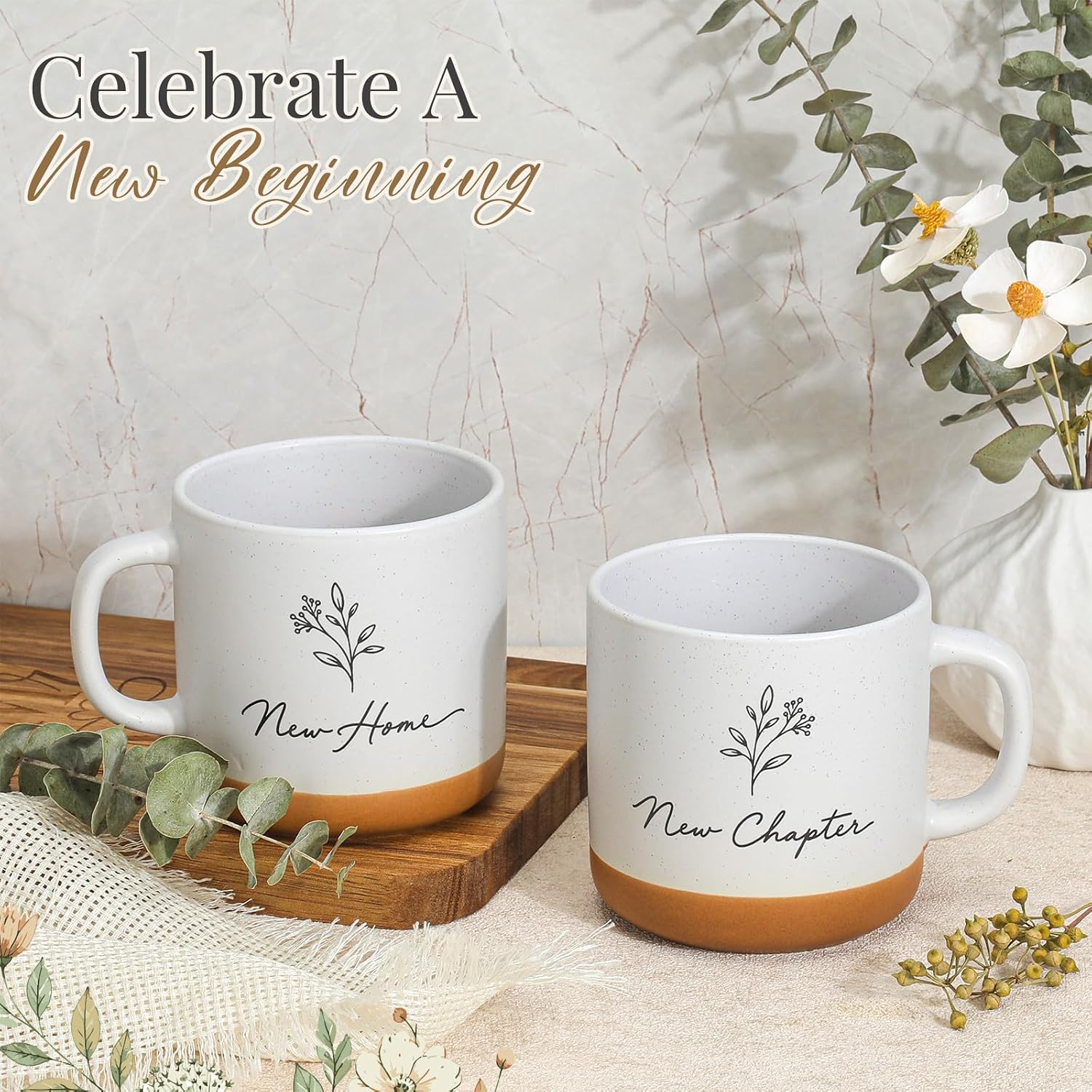 House Warming Gifts New Home,Housewarming Gifts New Home,New Home Gift Ideas,Closing Gifts for Home Buyers with Mugs,Coasters,Cutting Board,Storage Basket for Women Men Couples