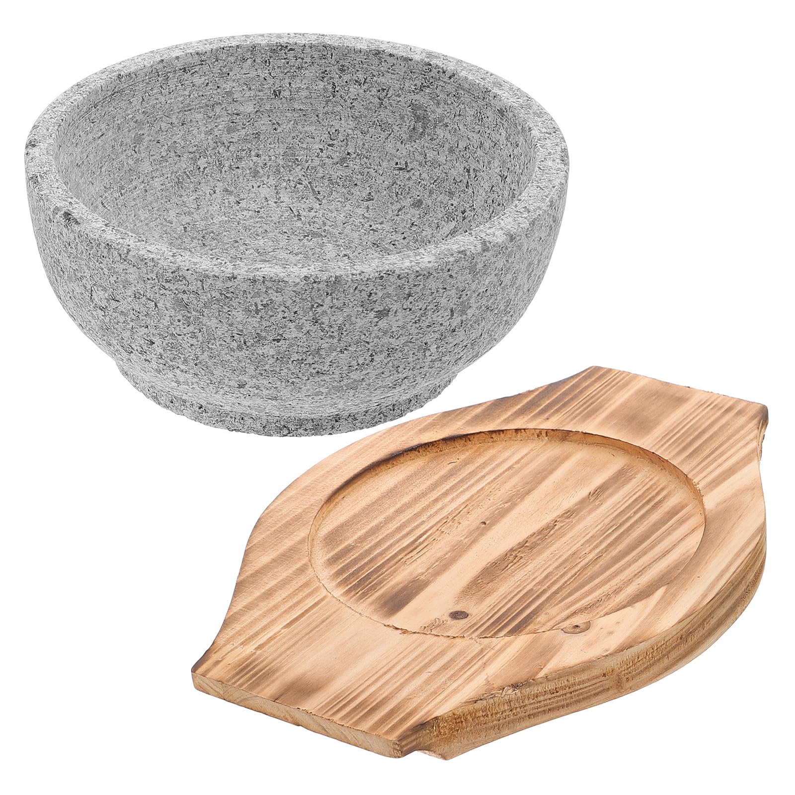 YARNOW Koreanische Bibimbap Schüssel 16cm 600ml mit Holztablett