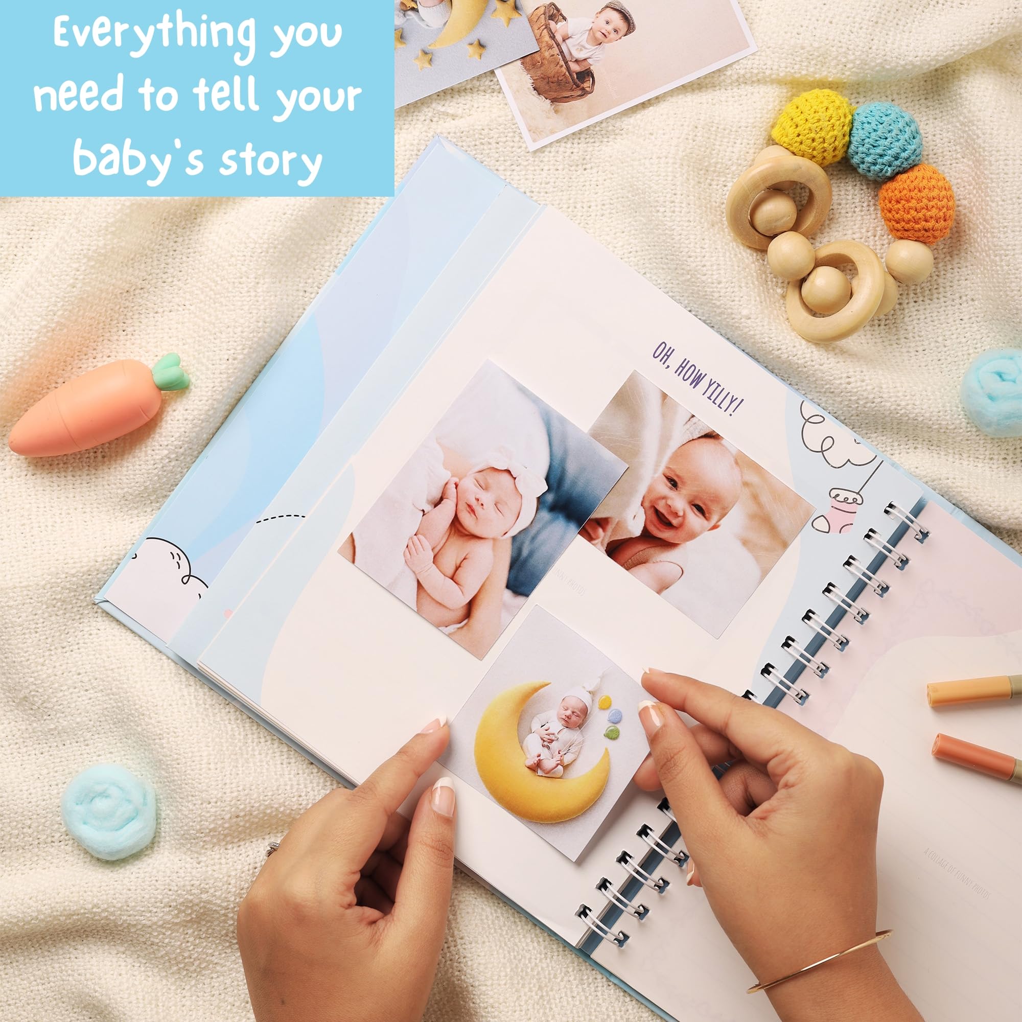 Doodle Baby Journal Set to Record Your Little One's Journey from Birth to Age 5 | Record Baby's Birth Story | Store Memories | Storage for photos and Documents (Little Wonder) 2