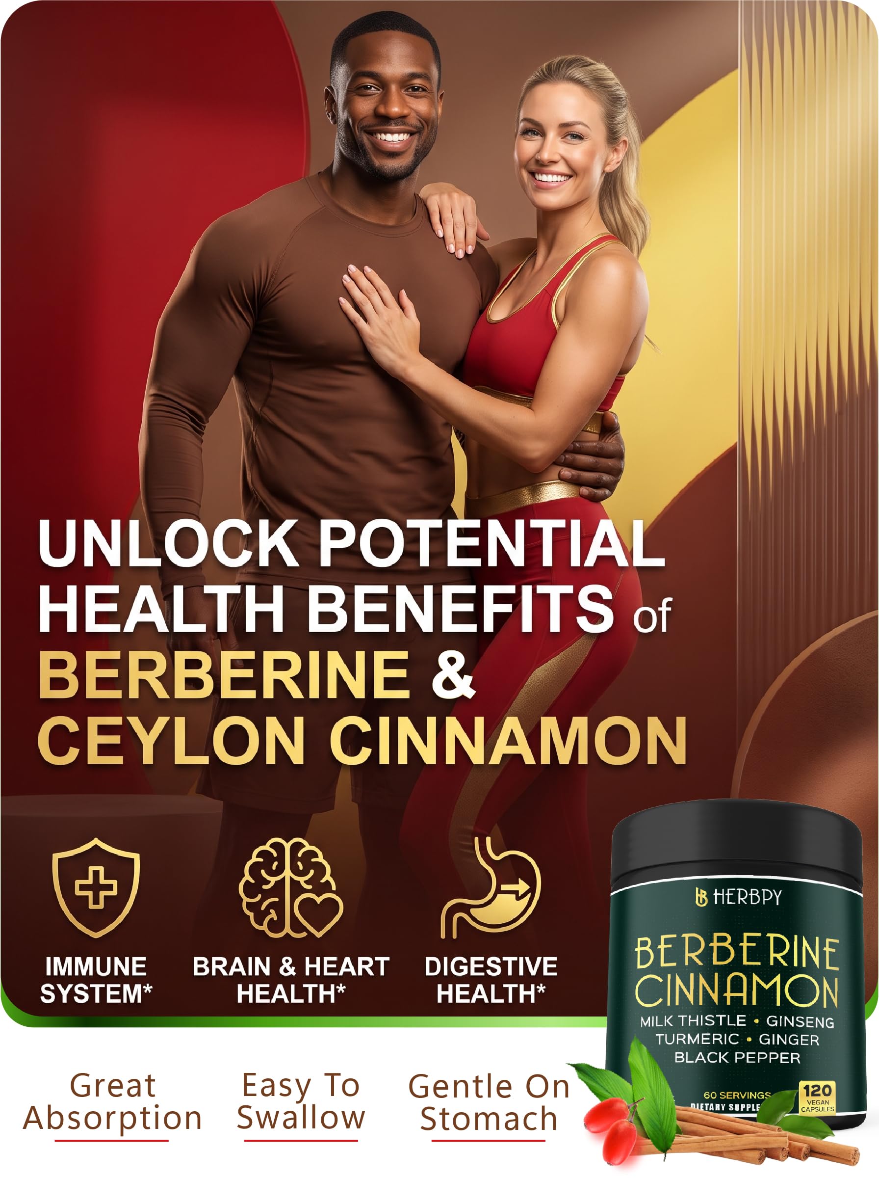 7in1 Premium Berberine HCl with Ceylon Cinnamon Capsules | 120 Count — Amazon image 5