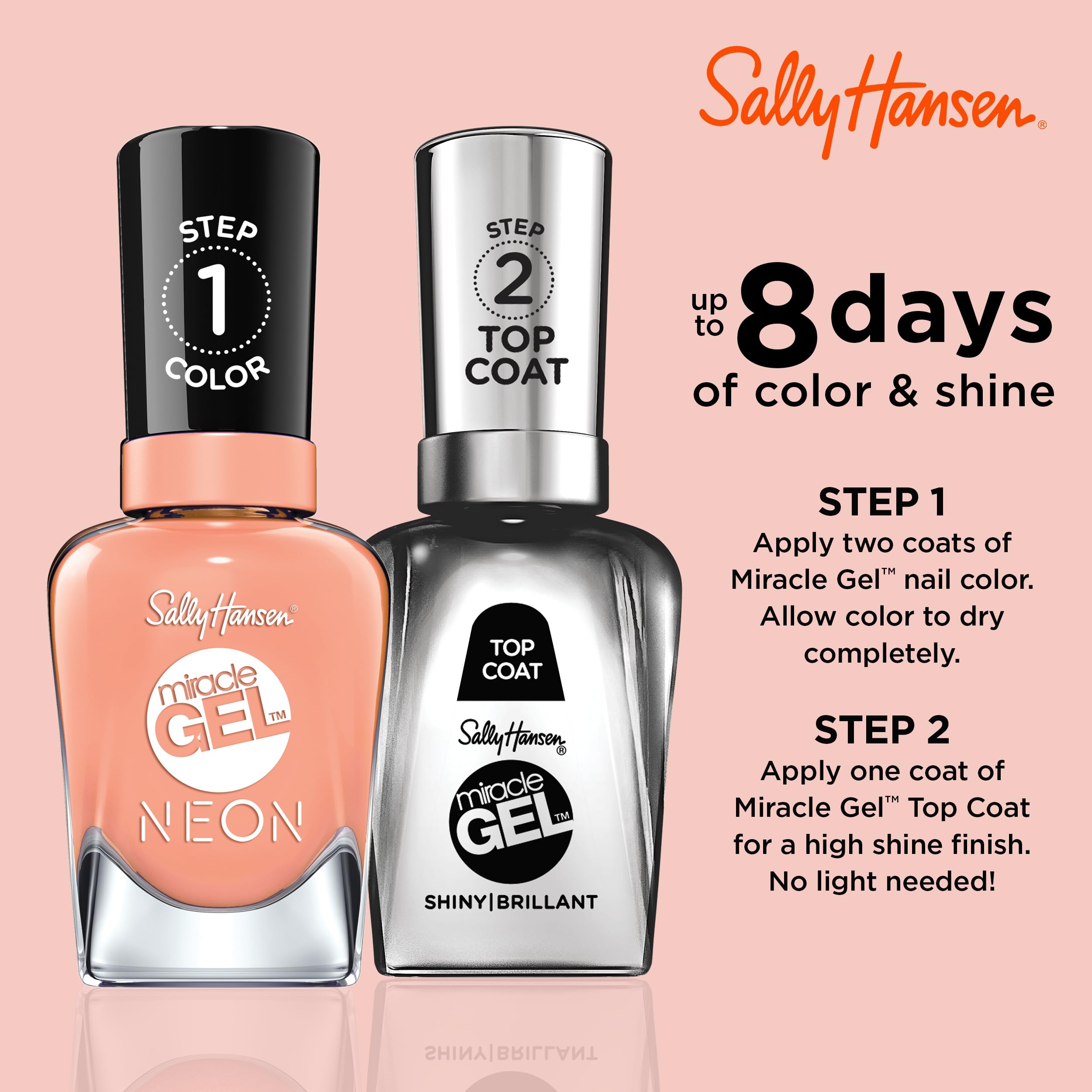 Amazon.com : Sally Hansen Miracle Gel Neons Salon Quality Nail