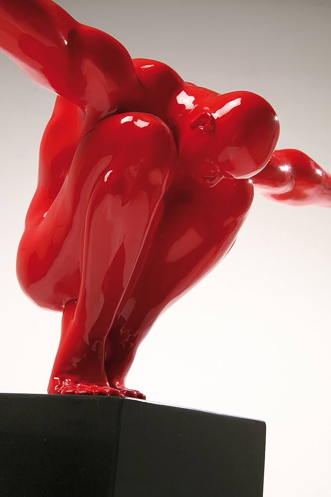 Kare Design Deco Object Athlete, Red, Sculpture with