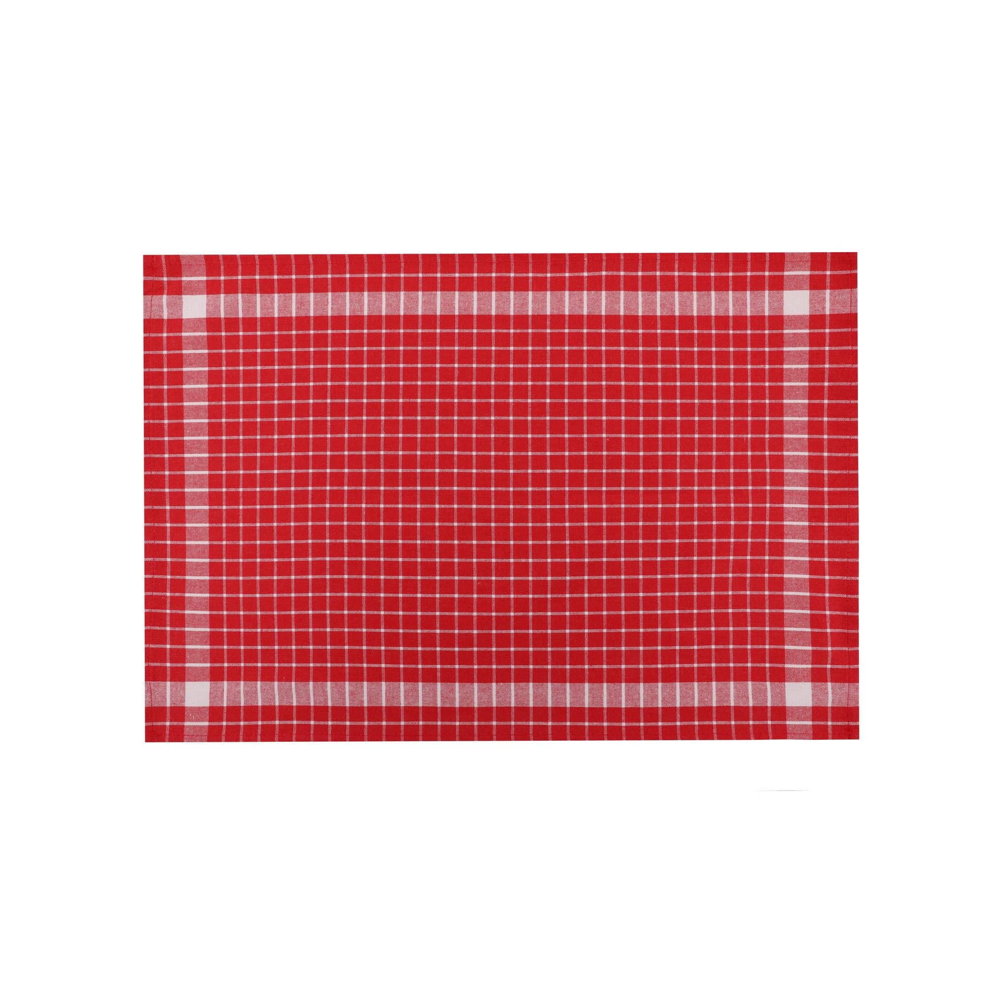 WELL HOME MOBILIARIO & DECORACIÓN Tea Towel Set (10 Pieces) Red and White, 45x69 - Image 3