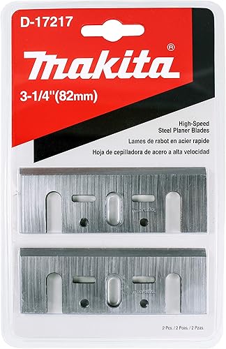 Makita 2 piezas – 3.25" HSS cepilladora cuchillas para cepilladoras de 3.25 pulgadas – corte rápido para madera dura