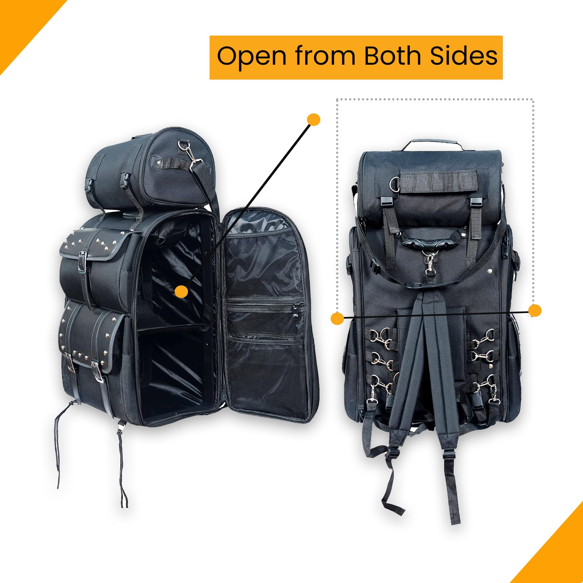 Amazon | IND STURGIS LLC オートバイシーシーバーバッグ 本革製 耐候