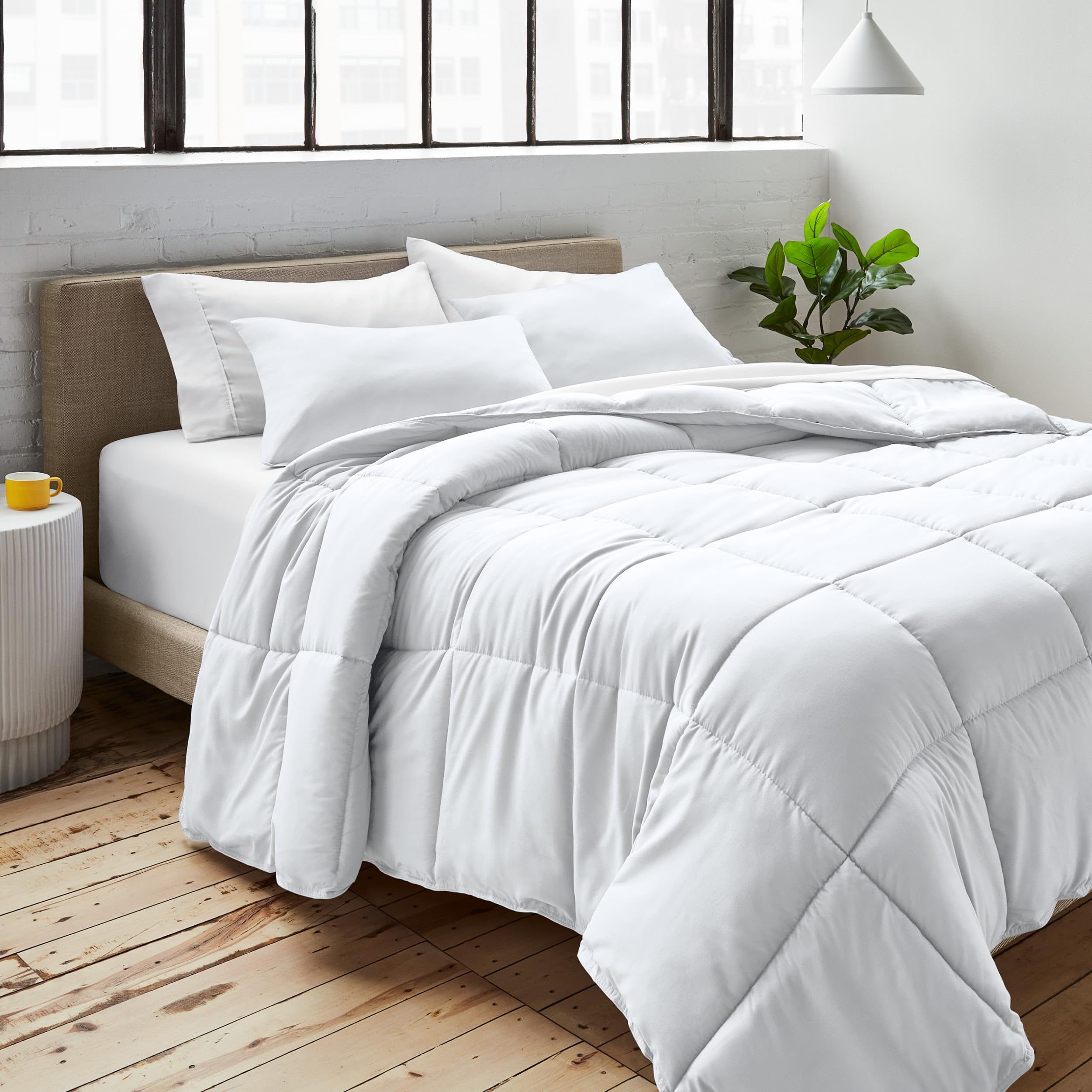 Bare Home Duvet Insert Double Size - Premium 1800 Ultra-Soft Duvet Insert - 6.4 TOG - All Season Warmth Quilt - Comforter Set with 2 Pillowcases (Double, White)