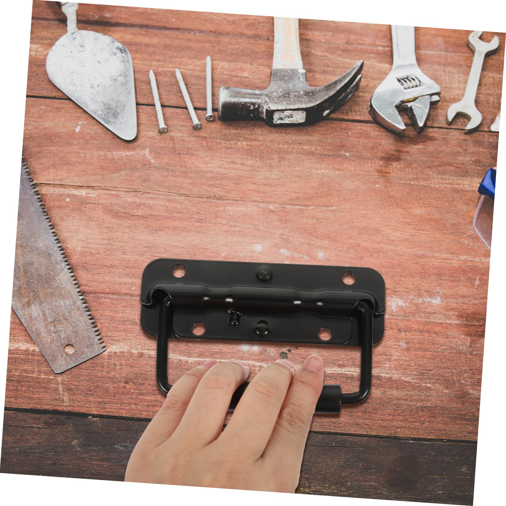 CIYODO Box Wooden Box Spring Handle Cabinet Door Handles Chest Pull Case Handle Pull Handle Container Handle Mount Handle Case Hardware Metal Handles Chest Handles Stainless Steel Black