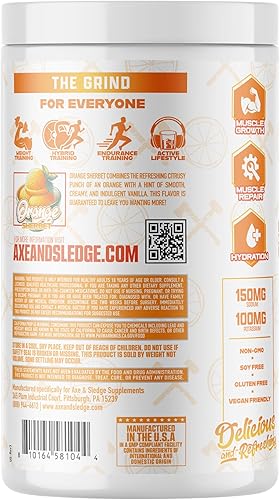 Miniatura 2 de The Grind - Aminoácidos esenciales, aminoácidos de cadena ramificada, 30 porciones (sorbete naranja)