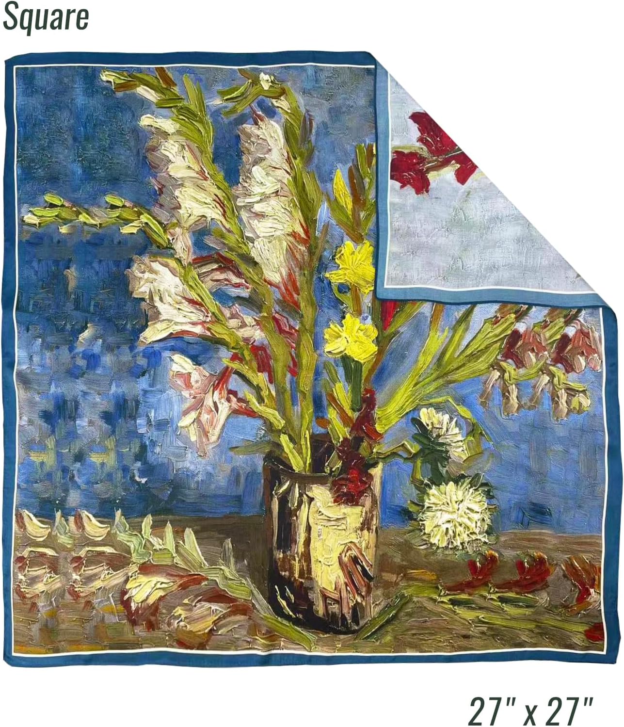 100% Mulberry Silk Scarf Women's Fashion Scarves Square and Long Bandana Shawls and Wraps Artist Collection Gift - Image 8