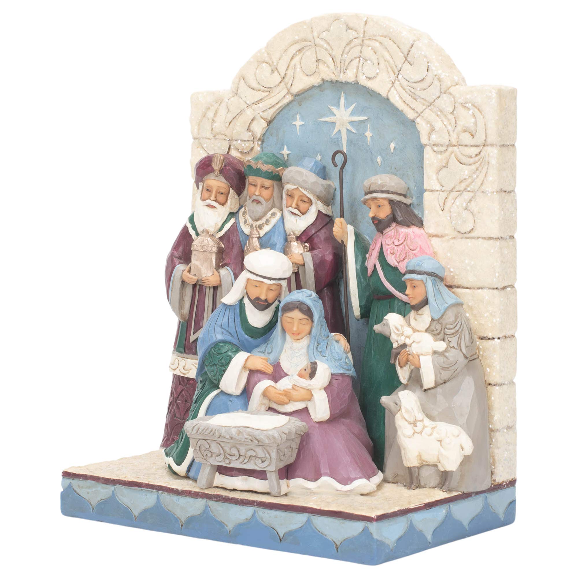 Enesco Jim Shore Heartwood Creek Victorian Santa in Train