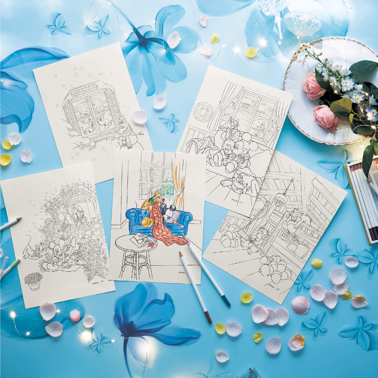 Amazon.co.jp: [ベルメゾン] ディズニー 塗り絵 大人の ぬりえ 歴代