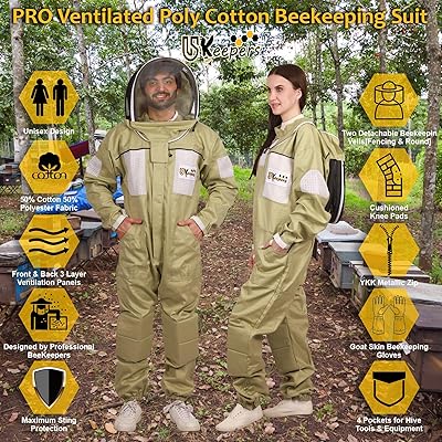 3 Layer Mesh Ventilated Best Beekeeper Suit With Round Veil - | Sporrans Kilts And Sports - View #6