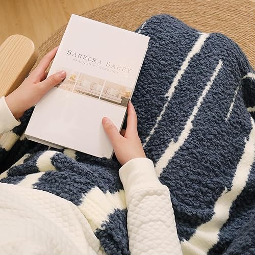 Miniatura 3 de lifein Manta para el sofá, manta de piel de felpa supersuave y mullida, acogedora manta gruesa para invierno, cómoda manta de sherpa, cama, sofá,