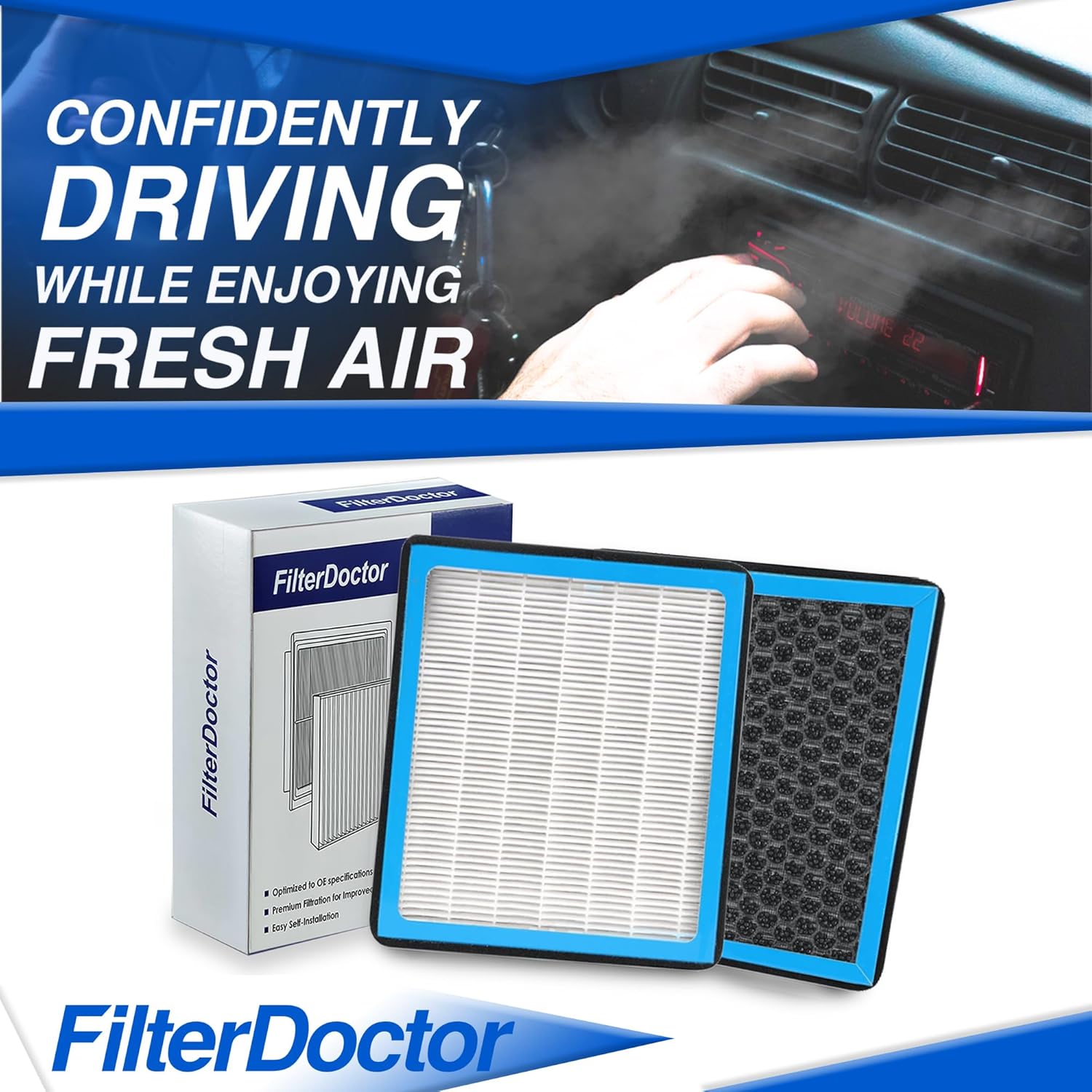 CF11671 Cabin Air Filter - Carbon Activated - Compatible with 2007-2012 Mazda CX-7,2016-2023 Ram 1500 2500 3500 4500 5500 & 2019-2023 Ram 1500 Classic | HEPA Cabin Air Filter CP671