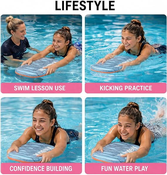 Hurley Kids Kickboard Swim Training Kickboard for Swimming Pool (18 Inches)