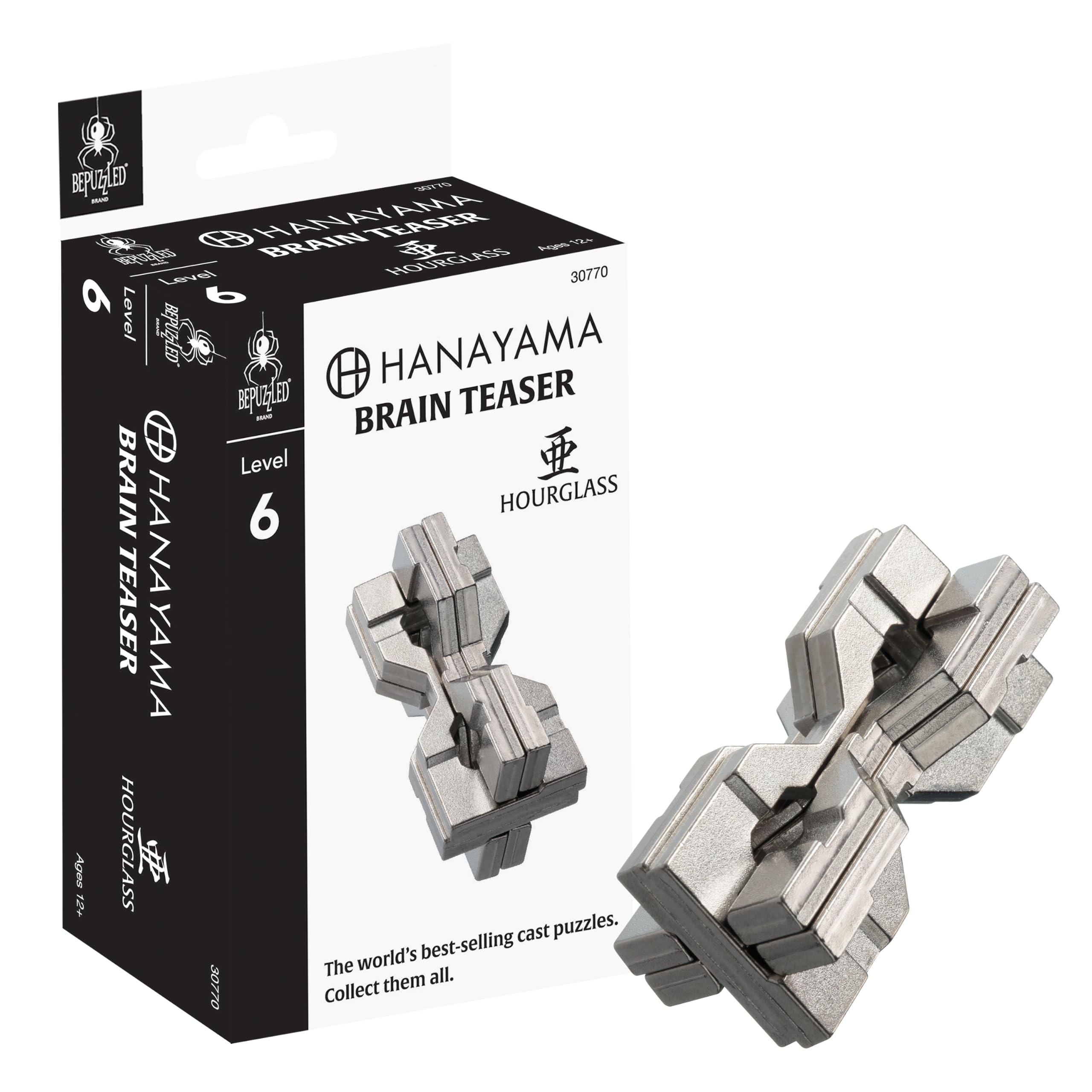 Amazon.com: BePuzzled | Hourglass Hanayama Metal Brainteaser