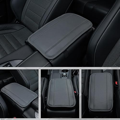 Miniatura 9 de Amiss Almohadilla de consola central para automóvil, funda universal impermeable para reposabrazos de automóvil, accesorios interiores de automóvil,