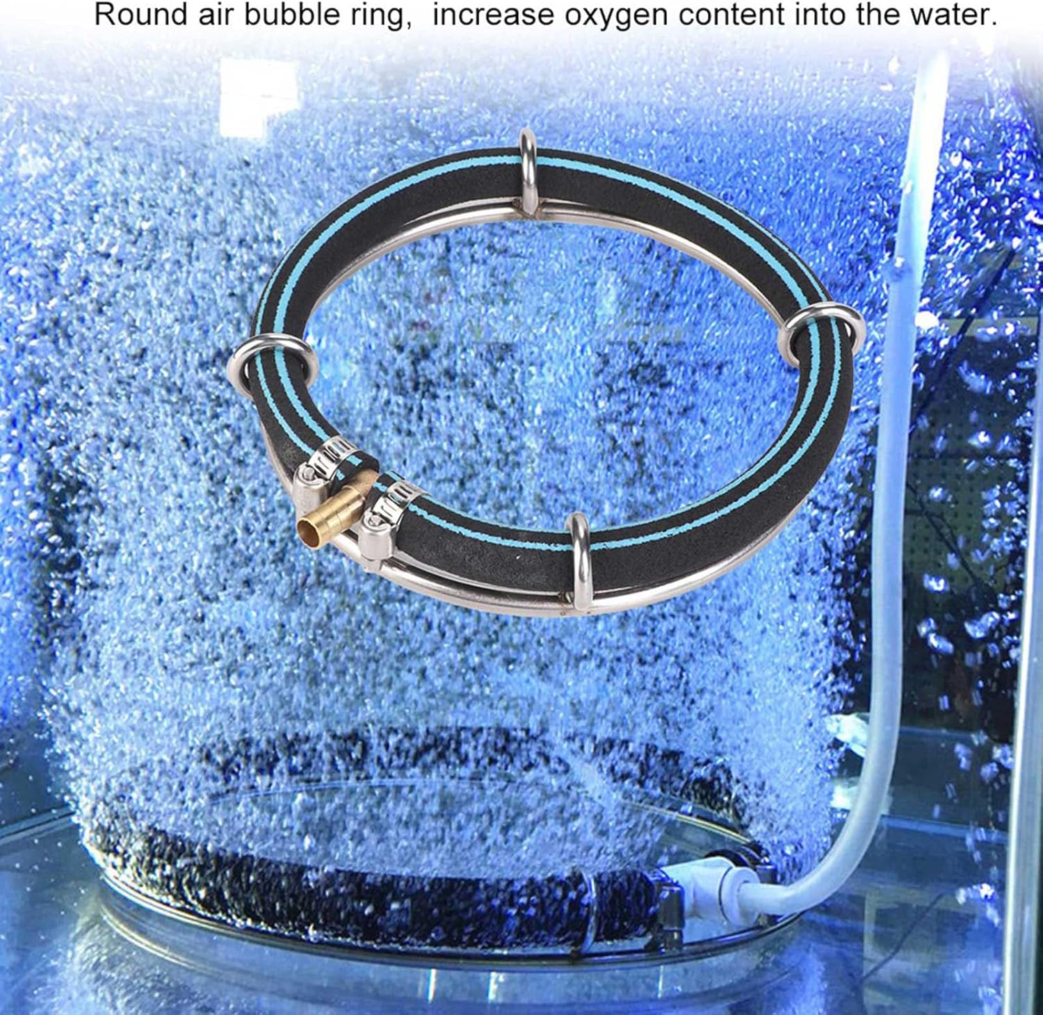 Pssopp 2Pcs Aquarium Round Air Bubble Diffuser, Fish Pond Oxygenation Bubbler Aquarium Aerator Bubble Stone Aquarium Air Stone Disc Fish Tank Bubble Generator(Dia 25cm)