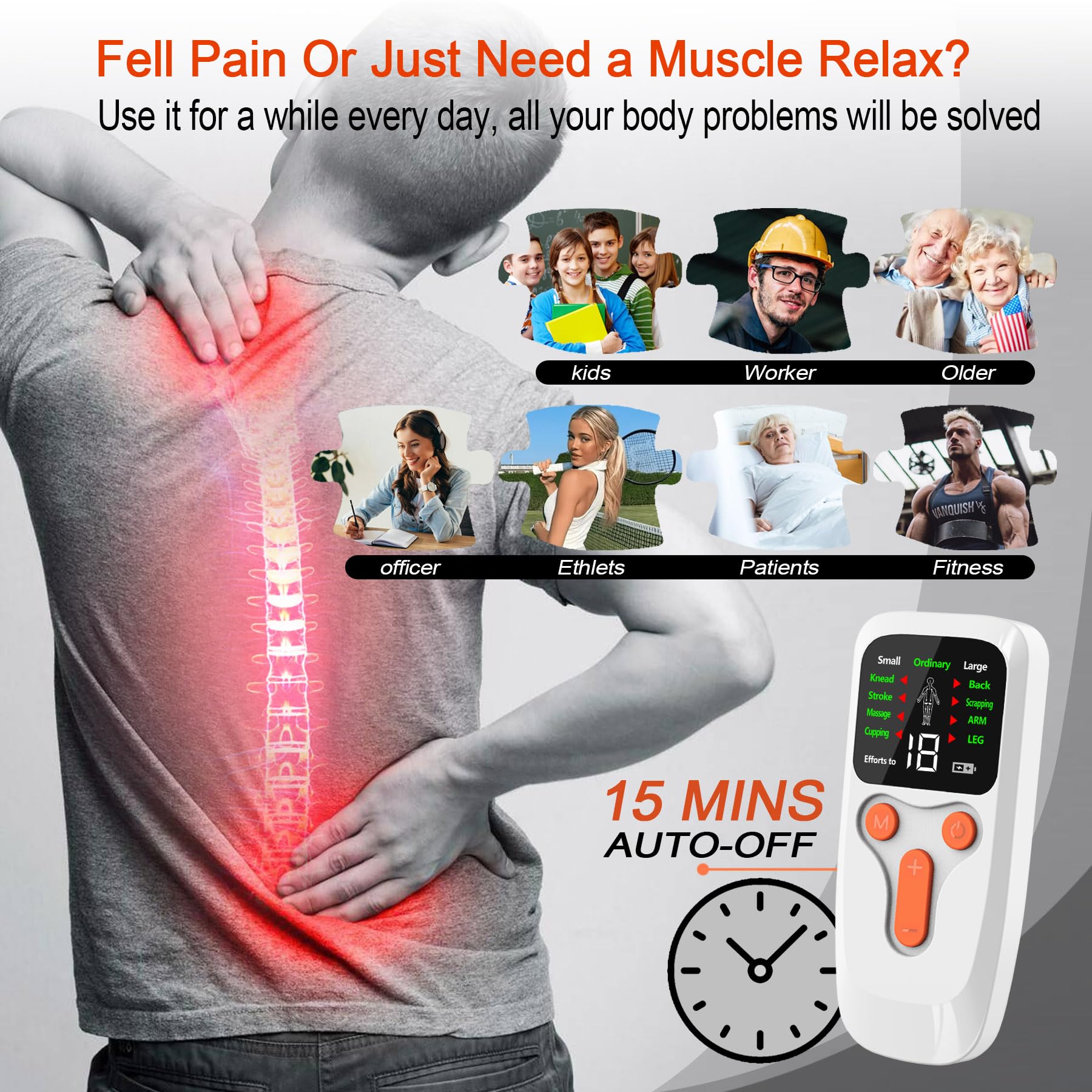 TENS Unit Muscle Stimulator - Pain Relief -4 TENS Unit Muscle Stimulator - Pain Relief -4