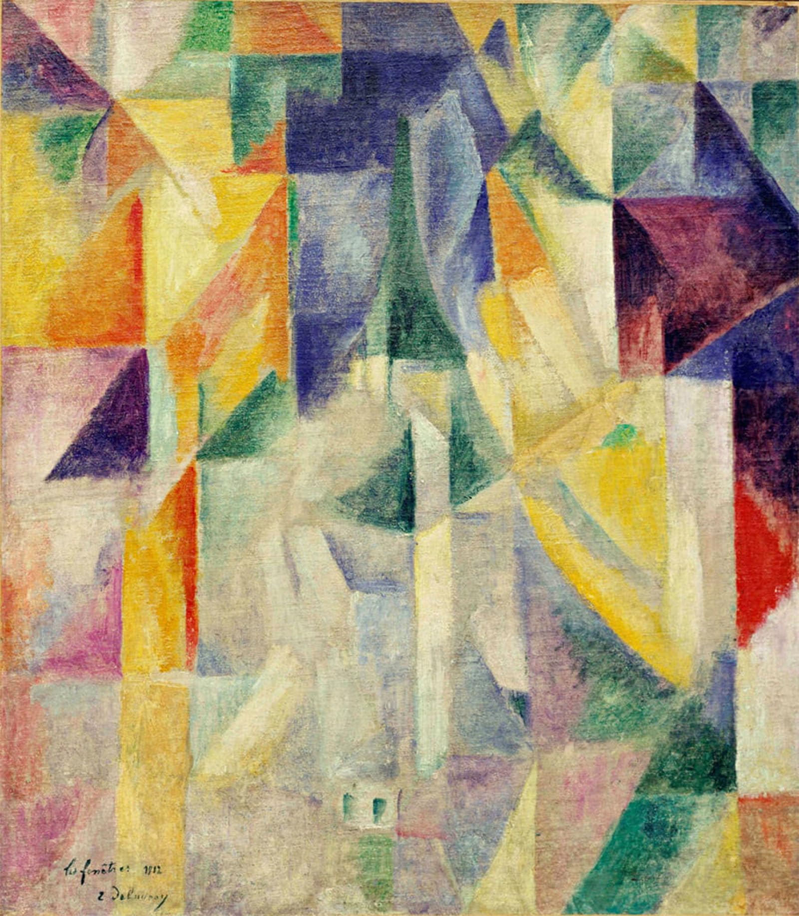 Dqcjiyigl No Frame Famous Canvas Artwork Poster Artworks Windows Painting Encaustic On Canvas By Robert Delaunay Poster Print For Home Decor 60X90cm