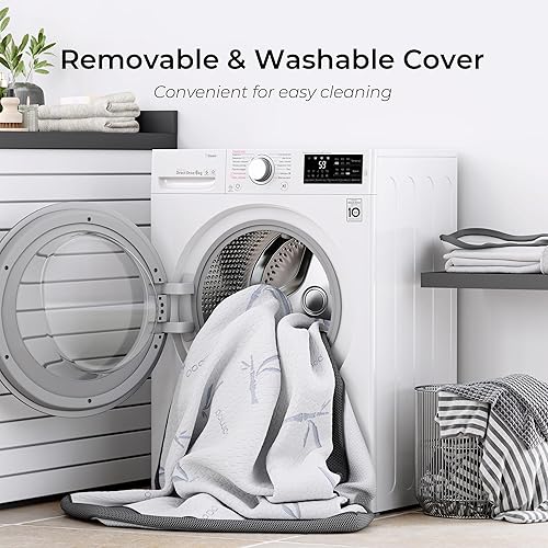 Miniatura 6 de LIKIMIO - Cubrecolchón de 4 pulgadas tamaño Twin XL, de espuma viscoelástica con infusión de gel y ventilación, con certificado CertiPUR-US,