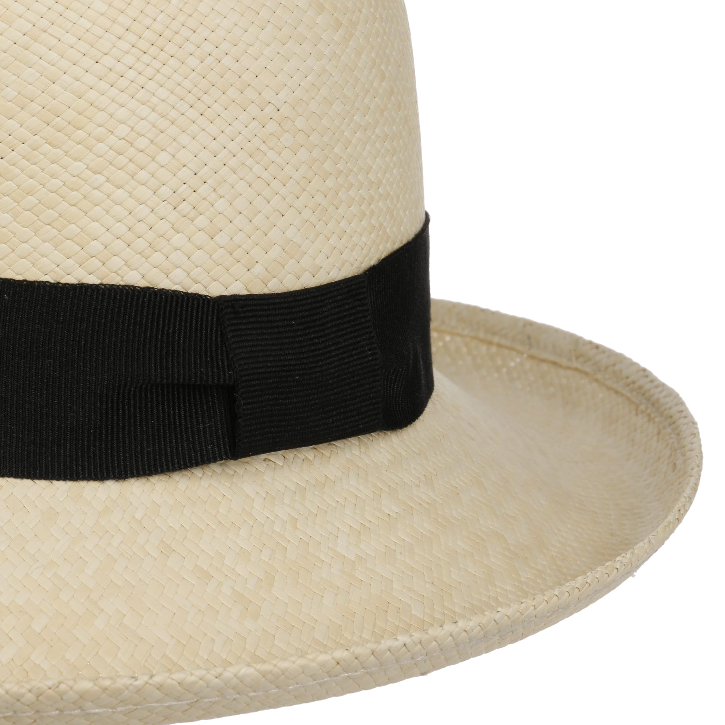 LIERYS Pasadena Panama Aufschlaghut Naturfarbener Asymmetrischer Hut UV-Schutz 50+ Damen