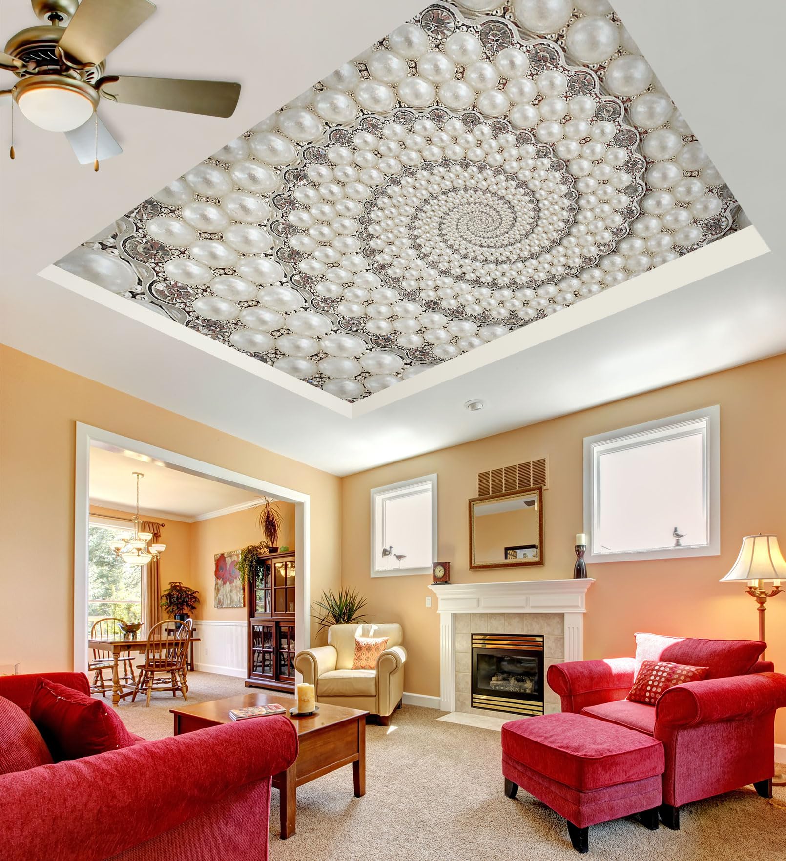 amazon-com-3d-creative-pearl-pattern-a2695-ceiling-wall-paper-wall-print-decal-aj-wallpaper-self-adhesive-large-ceiling-wallpaper-aj-us-panda-23-sep-wovenpaper-need-glue-164-x100-416x254cm-wxh-tools-home