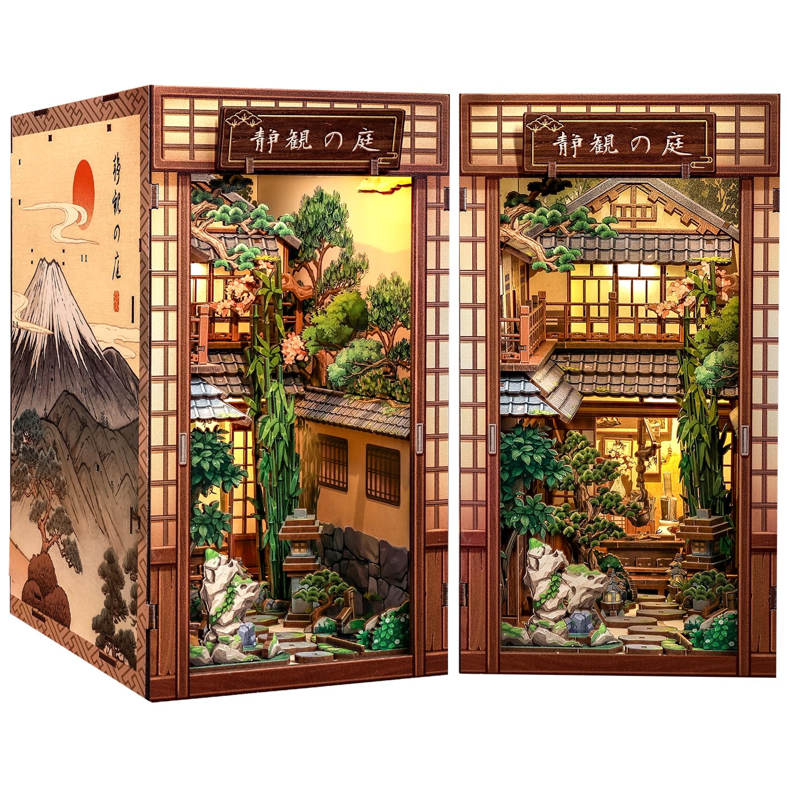 CUTEBEE Book Nook Zen – Jardin Japonais 3D Adulte (Serene Courtyard)