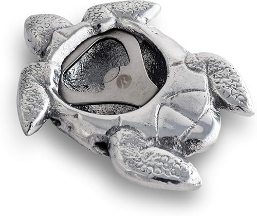 Miniatura 3 de Arthur Court Diseños de aluminio océano tortuga botella barra cerveza herramienta estatuilla decoración decoración abridor 4 pulgadas x 3 pulgadas