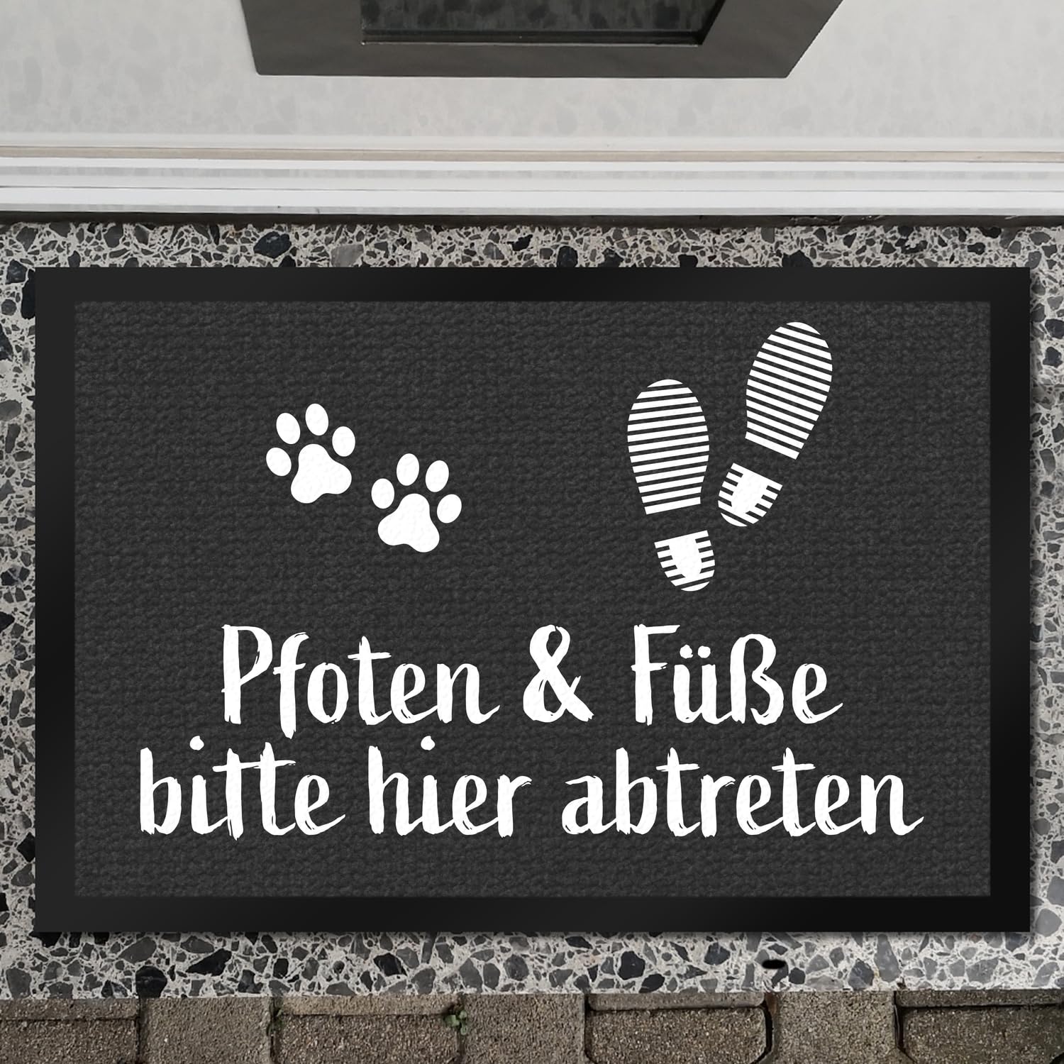 trendaffe - Pfoten & Füße Bitte Hier abtreten Fußmatte XXL