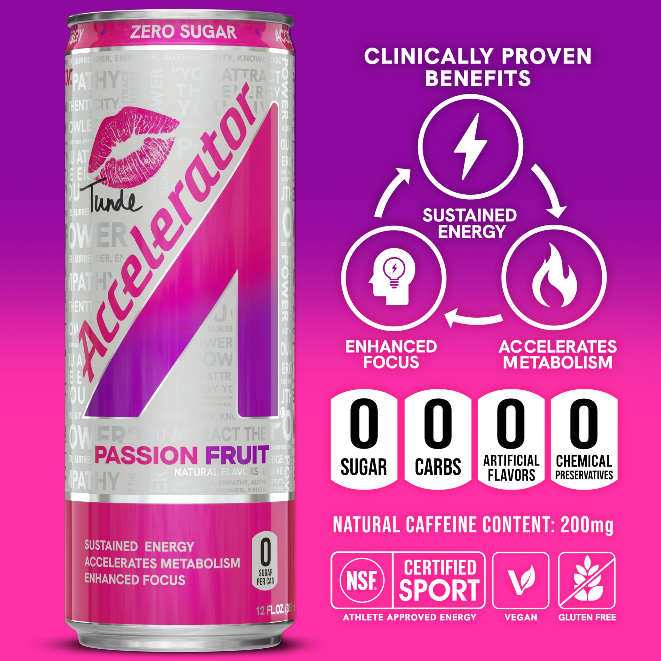 Amazon.com : Accelerator Energy Drink, Passion Fruit 12oz can (12