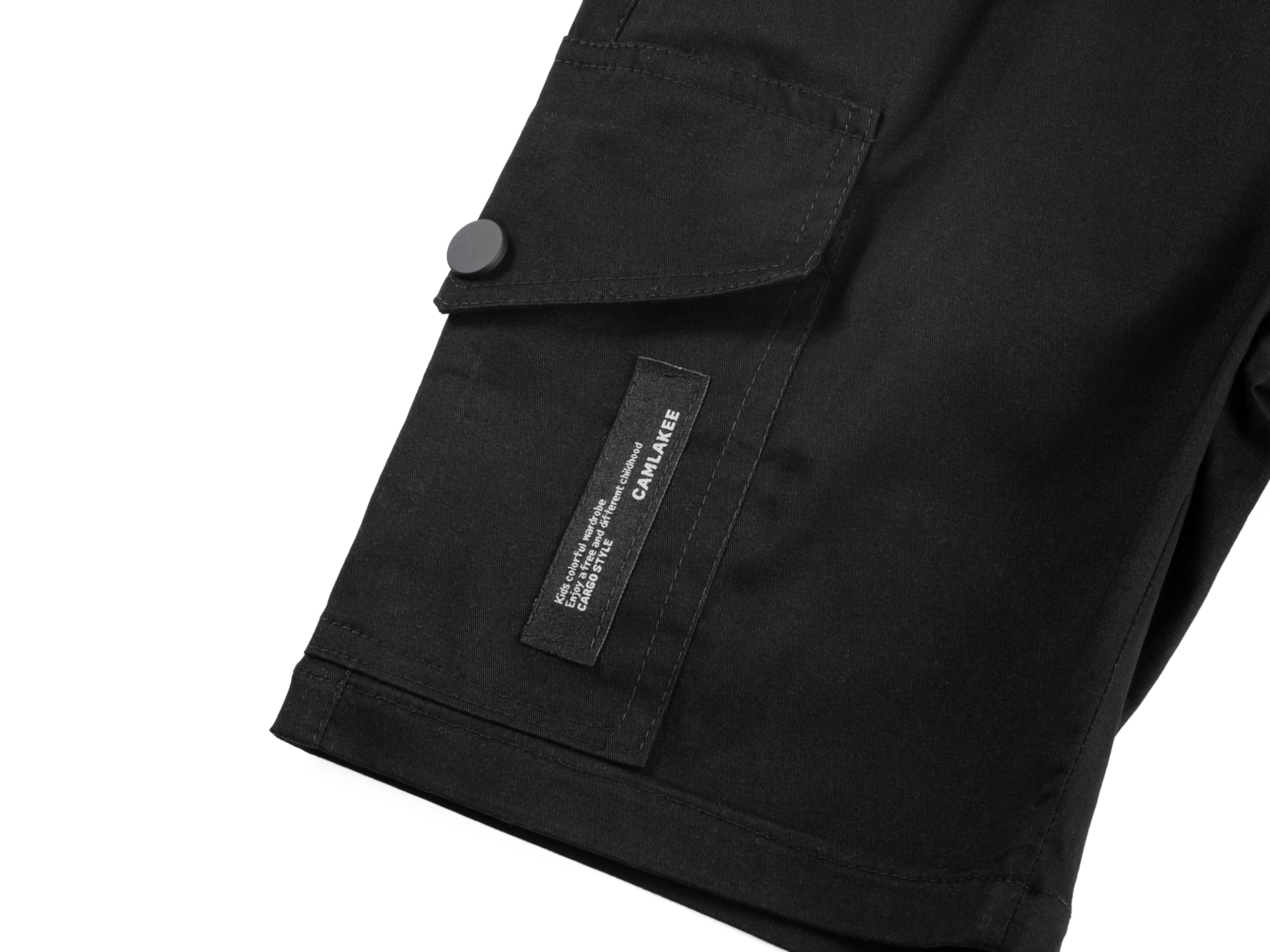 CAMLAKEE Short Cargo Enfant Garçon Pantalon Court Bermuda Été avec Taille Élastique