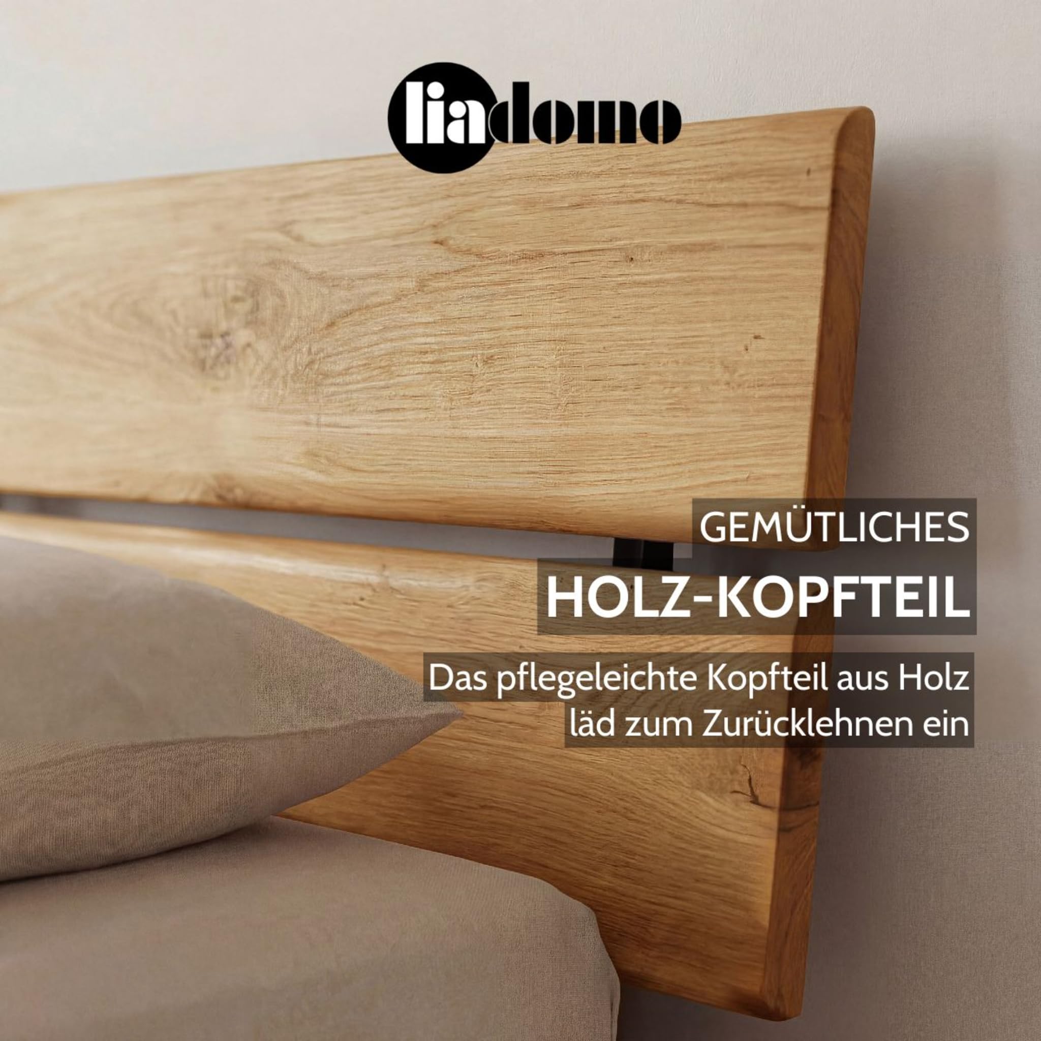 Bettgestell 180x200 cm, Bologna, Holz, Eiche