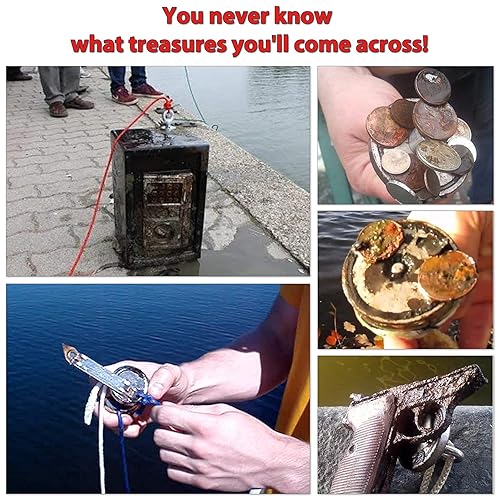 Miniatura 55 de FINDMAG Imán de pesca súper fuerte, fuerza de tracción de 1000 libras, imán de neodimio de tierras raras con ojal de agujero avellanado, imanes