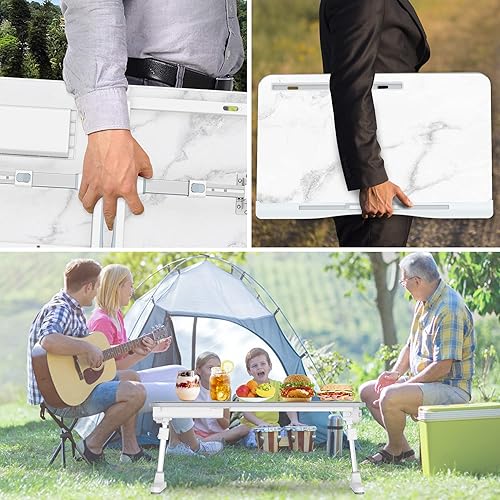 Miniatura 9 de HETTHI Bandeja de cama para computadora portátil, escritorio para cama, mesa para computadora portátil, mesa para bandeja de cama, mesa para