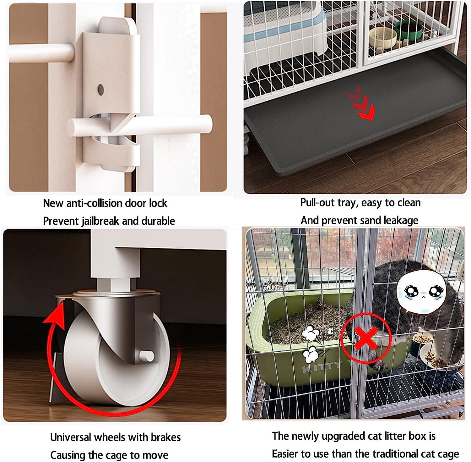 Kojce dla małych zwierząt Kojce dla małych zwierząt DIY Kojce dla fretek do wnętrz - Klatki dla kotów Kryty duży pokój na kuwetę, Klatki dla małych zwierząt Obudowy dla kotów Zrób to sam Koj