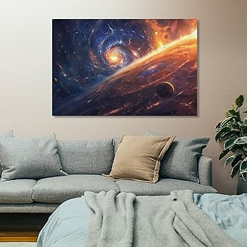 Amazon.co.jp: 絵画 惑星宇宙の驚異的な現象 アートパネル