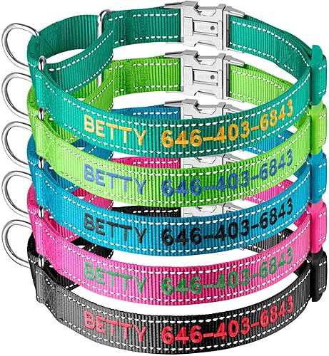Collar Martingale personalizado para perro collares Martingale reflectantes con hebilla collares de entrenamiento personalizado Martingale bordados