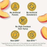 Vista 4 de DEL MONTE Bocadillos de frutas de duraznos en cubitos en 100% jugo de fruta, paquete de 12, 4 onzas