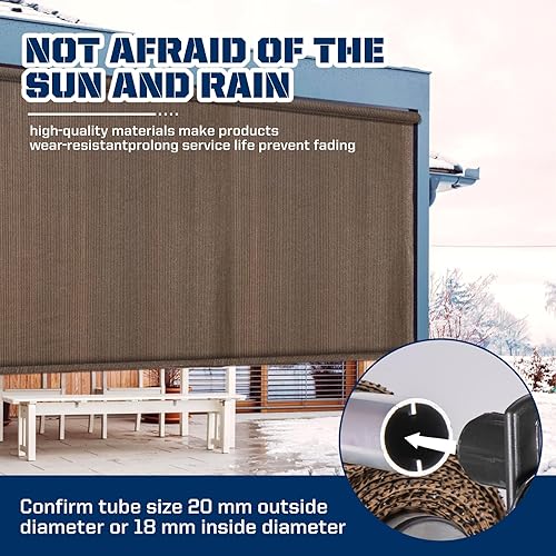 Miniatura 6 de Piezas de repuesto Bungee y tapa de extremo, común para parasoles de interior y exterior o persianas enrollables con cubiertas finales, tipo