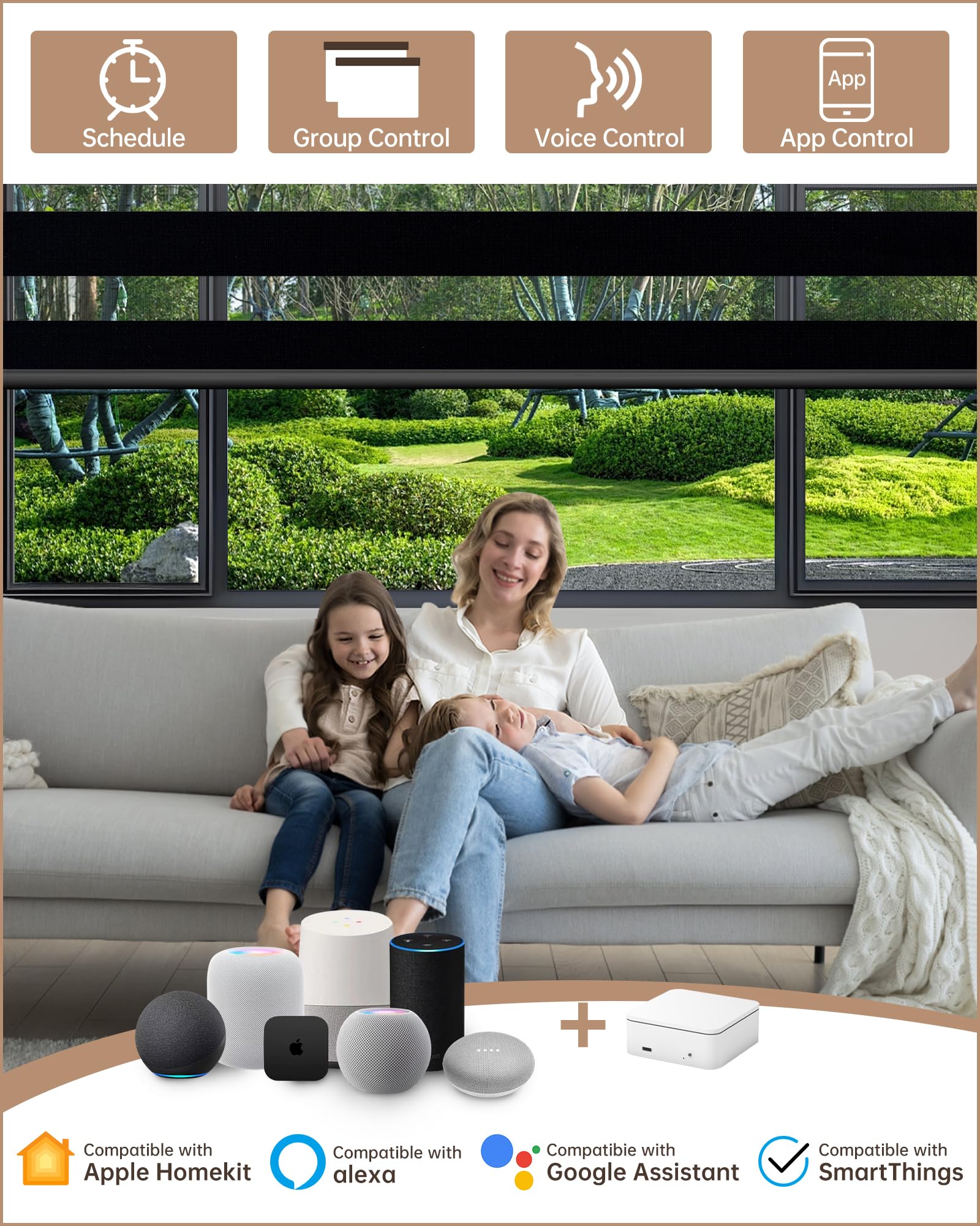 Kincmo Motorized Blinds with Remote, APP, Voice Control - 100% Blackout product image 22