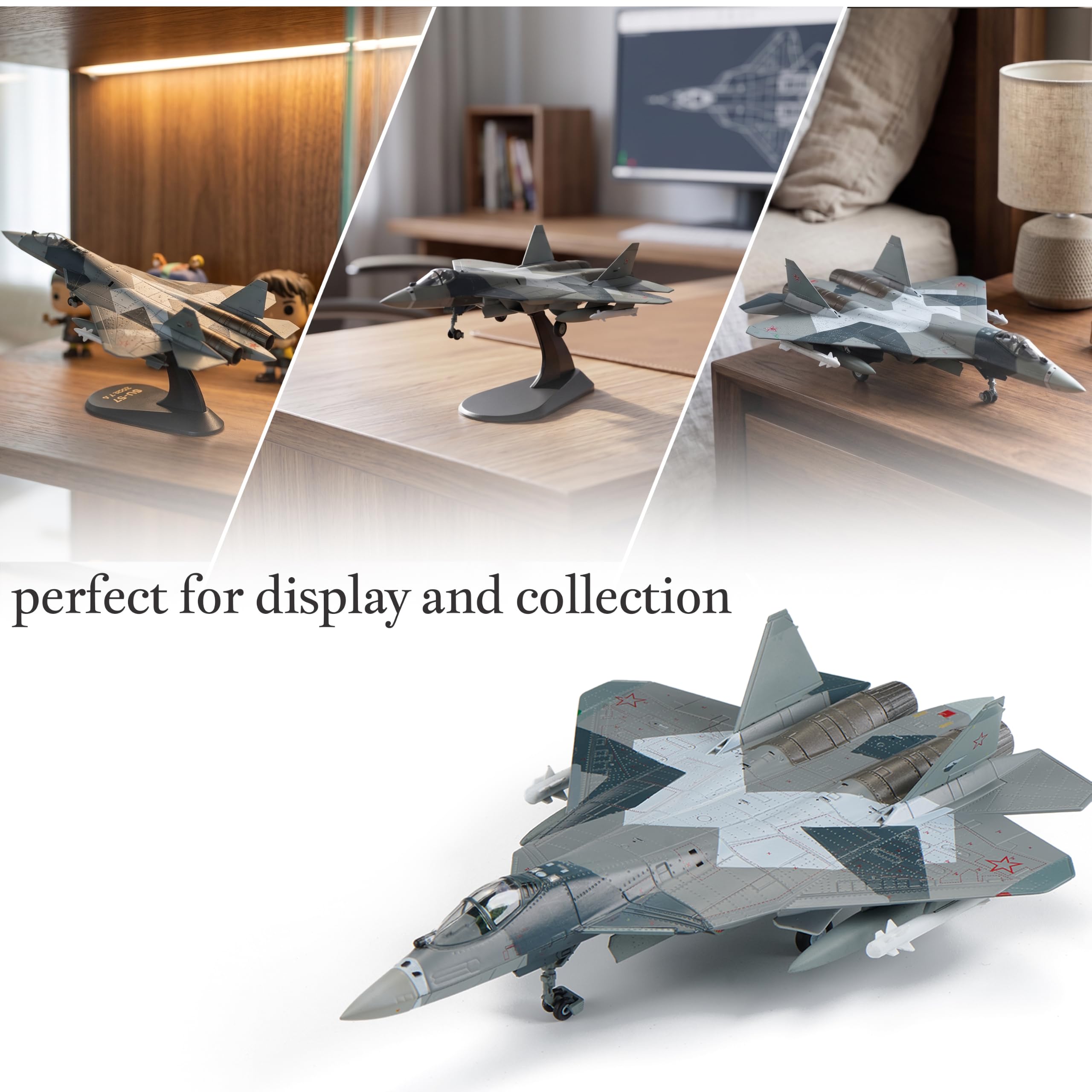 Amazon.co.jp: Udnorbay SU-57 ダイキャスト飛行機モデル-1/100