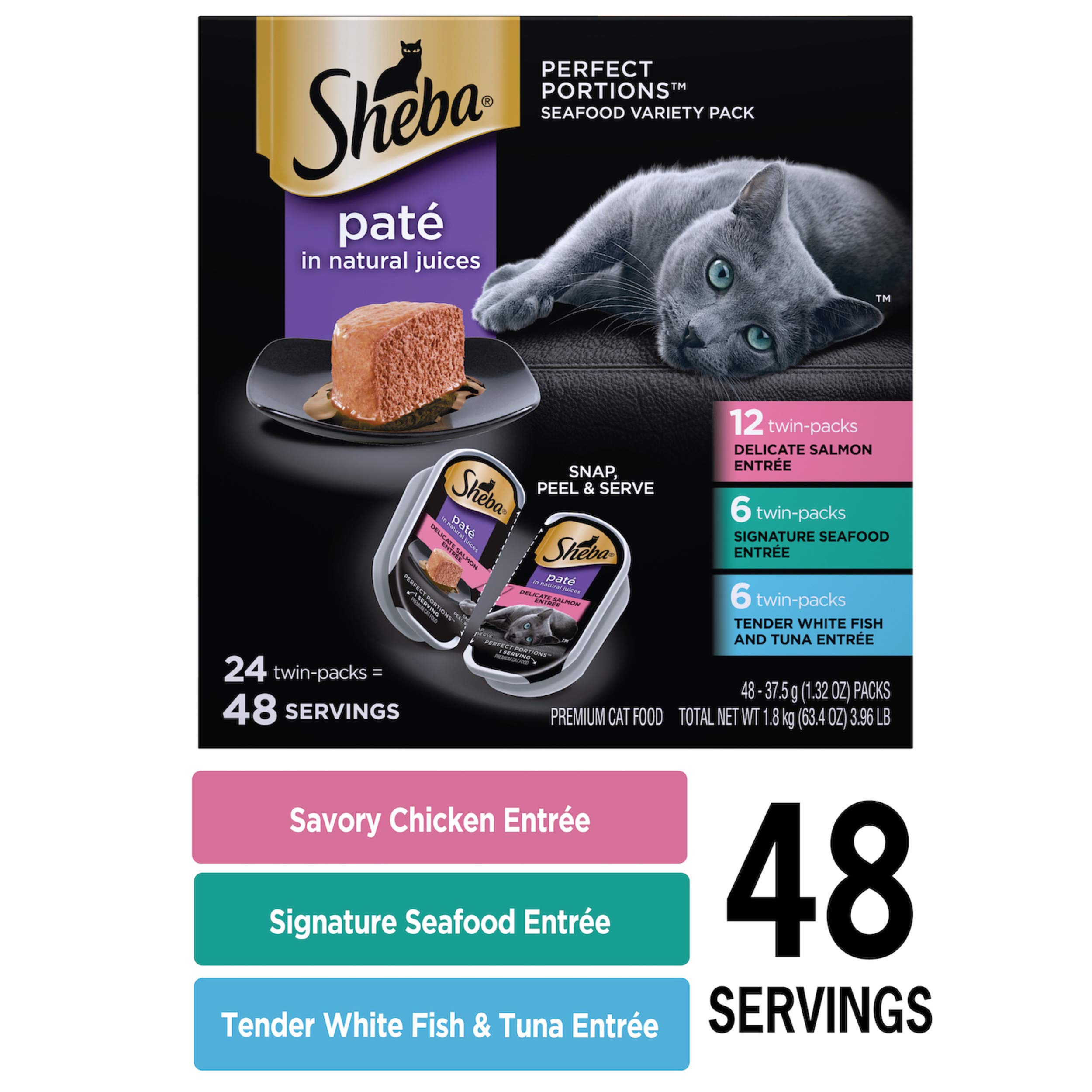 Sheba Perfect Portions Paté Wet Cat Food Tray Variety Packs Buy Online